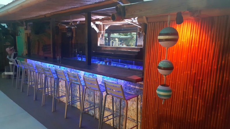 The outdoor bar